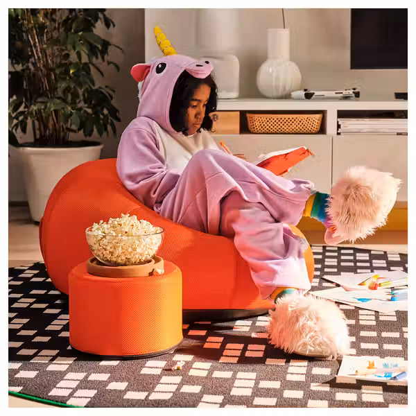 BRÄNNBOLL БРЭННБОЛЛ Надувное геймерское кресло - ярко-оранжевый - фото 5