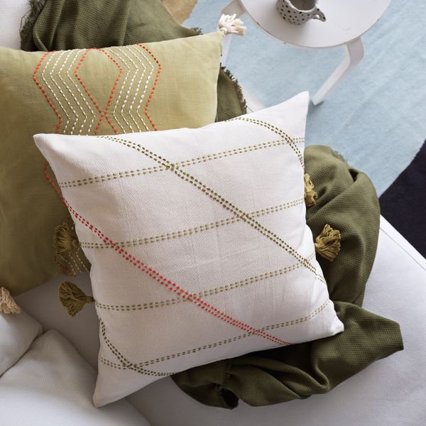 Чехол на подушку, ручная работа зеленый 50x50 см IKEA HALLVI ХАЛЛВИ 404.847.22 - схема-чертеж с размерами