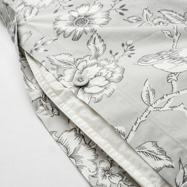 Пододеяльник и 2 наволочки, светло-серый, белый 200x200/50x70 см IKEA PRAKTBRÄCKA ПРАКТБРЭККА 604.496.95 - фото 4