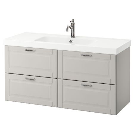 Шкаф для раковины с 4 ящик, 123x49x64 cm IKEA ODENSVIK ОДЕНСВИК, GODMORGON ГОДМОРГОН 692.472.40