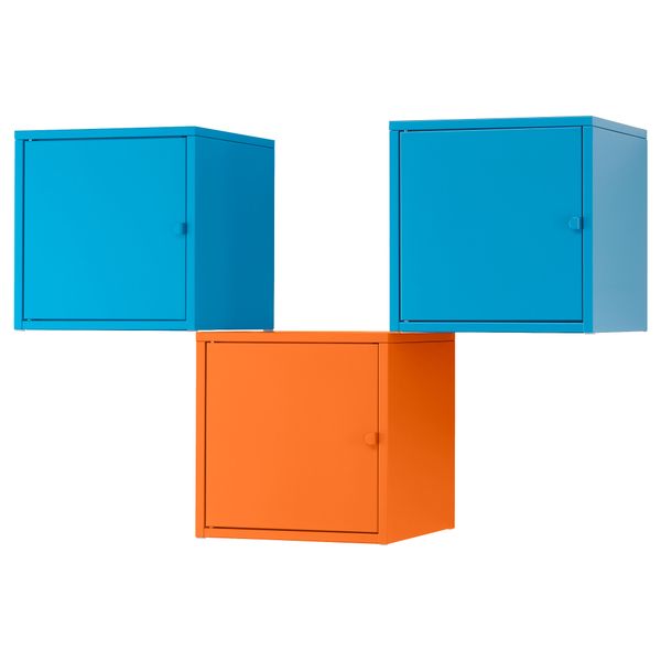 Комбинация для хранения ЛИКСГУЛЬТ, оранжевый, синий (105x70 см) - фото 1