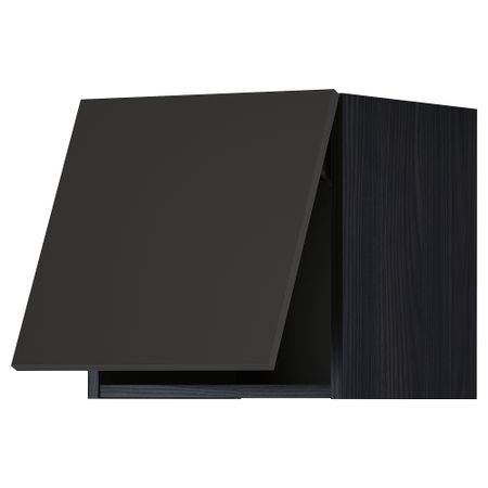 Горизонтальный навесной шкаф, черный, Nickebo матовый антрацит, 40x40 см IKEA METOD МЕТОД 594.990.21