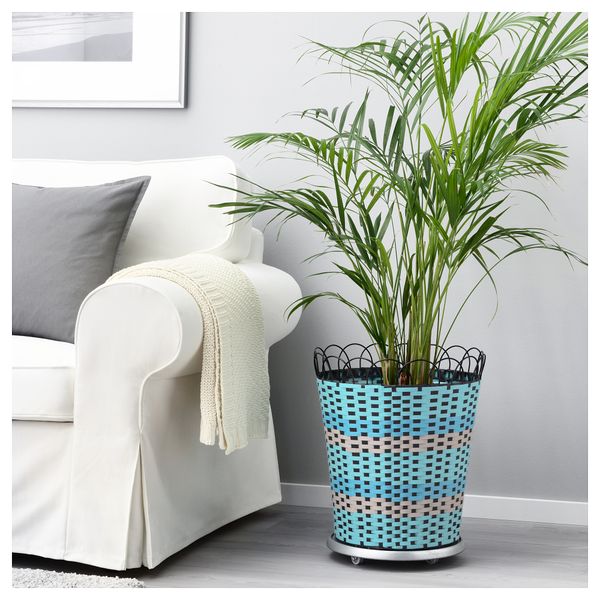 Кашпо СОММАР 2018, д/дома/улицы, бирюзовый - схема-чертеж с размерами