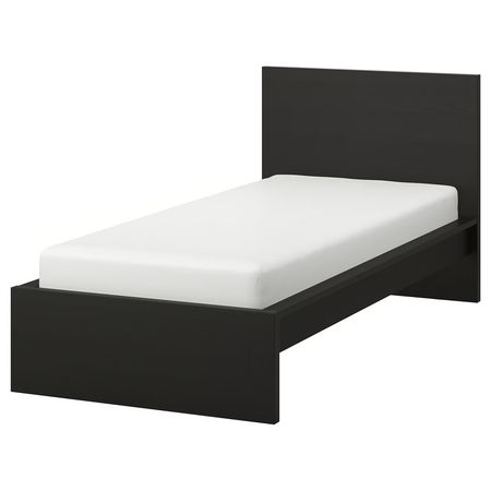 MALM Каркас кровати - черно-коричневый/Lönset 90x200 см
