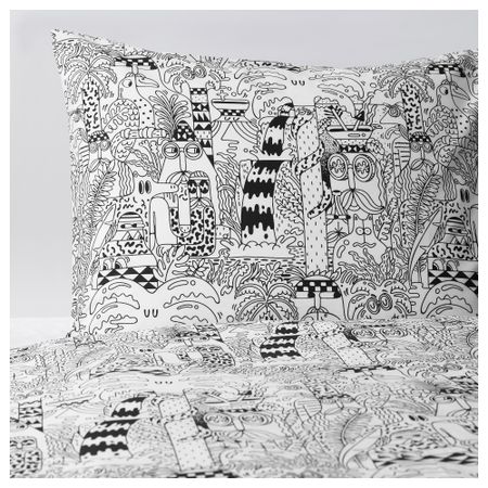 Пододеяльник и 1 наволочка СТУНСИГ, Тропики (150x200/50x70 см)