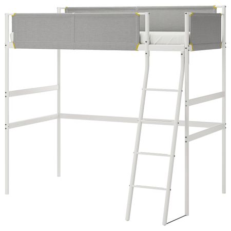 Каркас кровати-чердака, белый, светло-серый 90x200 см IKEA VITVAL ВИТВАЛ 204.112.46