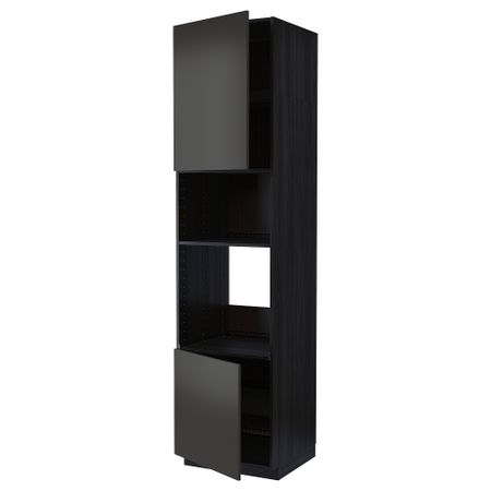 Высокий шкаф для духовки, СВЧ, 2 дверцы, полки IKEA METOD МЕТОД 794.978.94