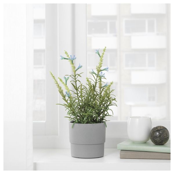 Искусственное растение в горшке ФЕЙКА, лаванда синий (9 см) - фото 2