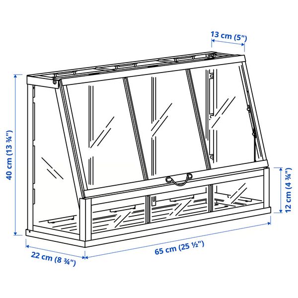 IKEA, дополнительный ракурс - схема-чертеж с размерами