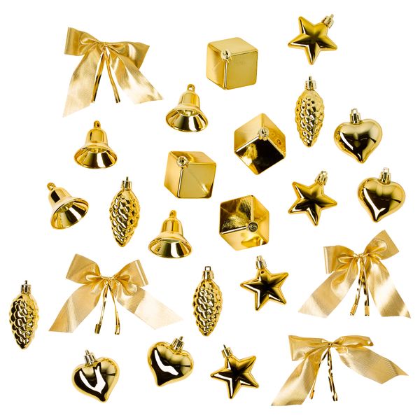 Подвесные украшения, 24 предмета ВИНТЕР 2016, золотой - фото 1