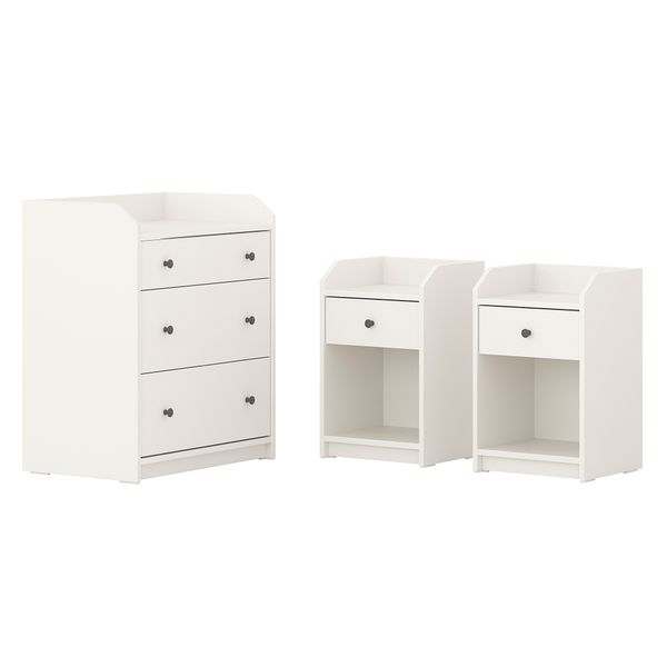 Комплект мебели для спальни, 3 предмета IKEA HAUGA ХАУГА 594.833.84 - фото 2