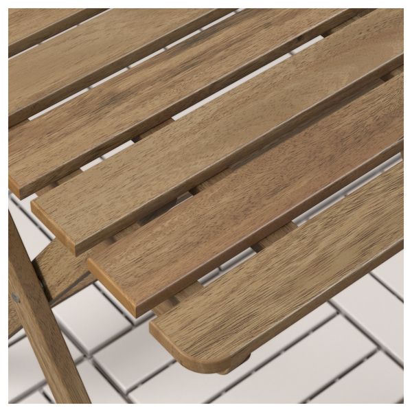 Стол + 2 стула, для сада АСКХОЛЬМЕН, серо-коричневая морилка, Иттерон синий - схема-чертеж с размерами