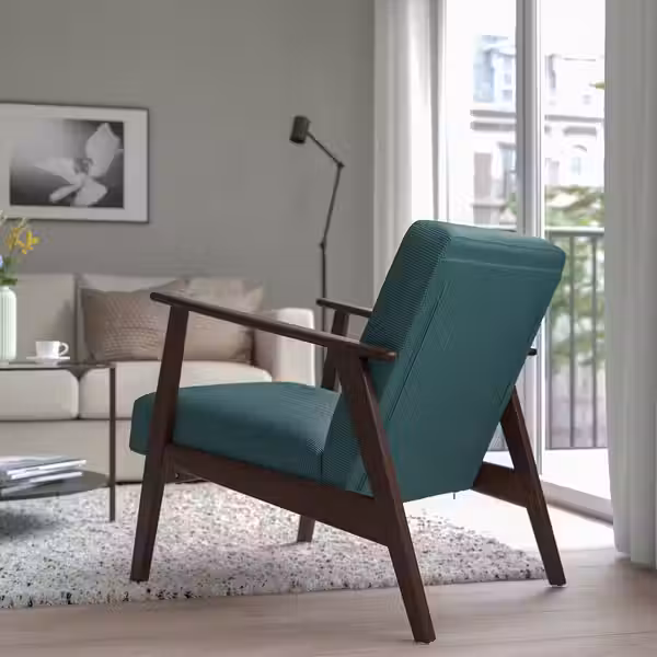 EKENÄSET Кресло - Kelinge серо-бирюзовый - фото 3