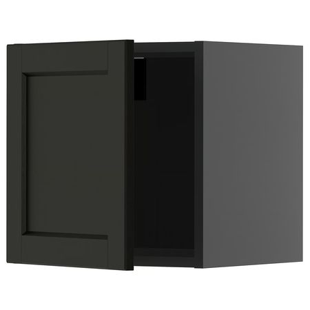 METOD Навесной шкаф - черно-серый/Lerhyttan черная морилка 40x40 см