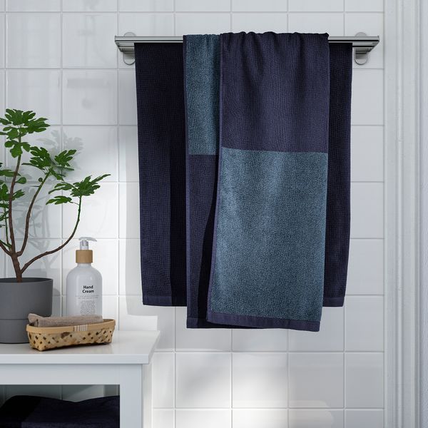 Банное полотенце, 70x140 см, темно-синий, меланж IKEA HIMLEÅN ХИМЛЕОН 104.429.03 - фото 5