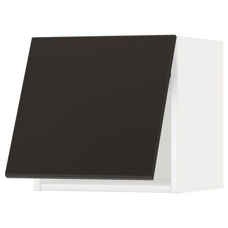 Горизонтальный навесной шкаф, белый/Кунгсбакка антрацит 40x40 см IKEA МЕТОД 792.196.23