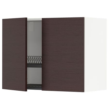 Навесной шкаф с сушилкой, 2 дверцы, 80x60 cm IKEA METOD МЕТОД 294.606.28