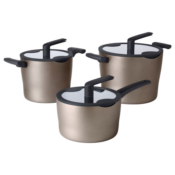 Набор кухонной посуды, 6 предмета ФОРБЛУФФАД, золотисто-коричневый - фото 1