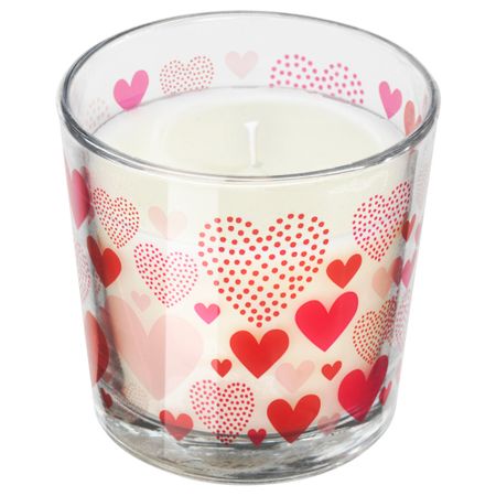 Ароматическая свеча в стакане СИНЛИГ, Ванильное удовольствие, сердце (7.5 см)