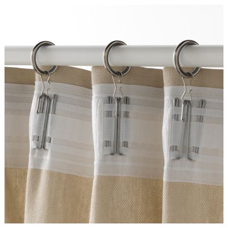 Гардин кольцо с зажимом и крючком СИРЛИГ, никелированный (25 мм)