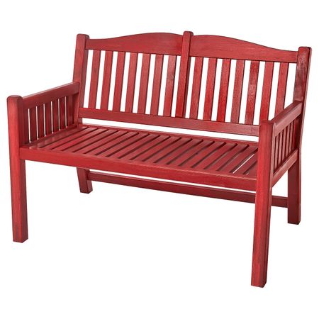 Садовая скамья со спинкой, красный IKEA PÄRONHOLMEN ПЭРОНХОЛЬМЕН 605.096.94