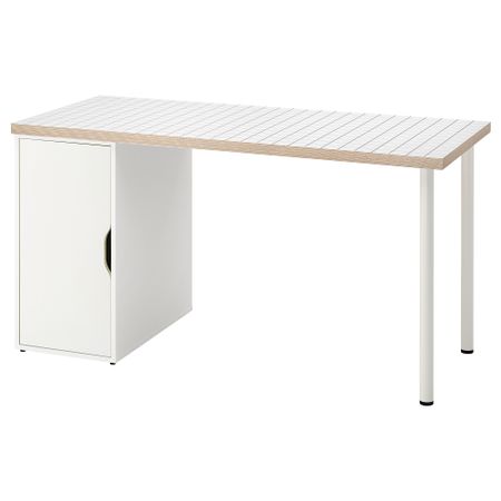 Письменный стол, белый, антрацит, 140x60 см IKEA ALEX АЛЕКС, LAGKAPTEN ЛАГКАПТЕН 195.216.51
