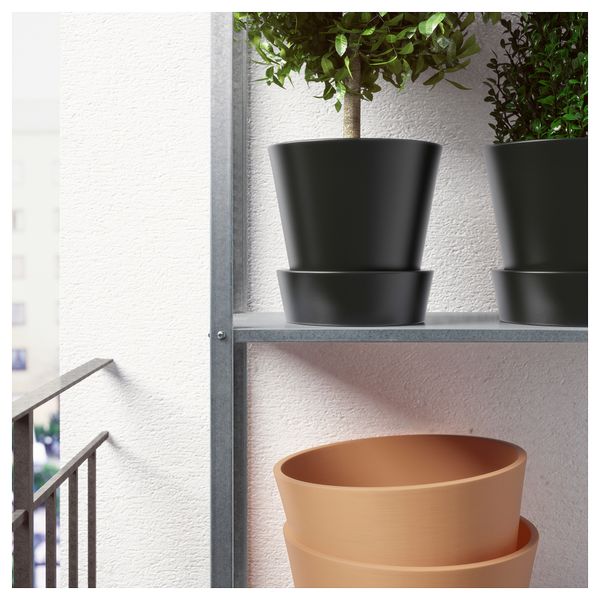 Горшок цветочный с поддоном СЕНАП, черный - фото 3