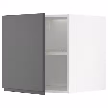 METOD Верхний шкаф д/холодильн/морозильн - белый/Voxtorp темно-серый 60x60 см