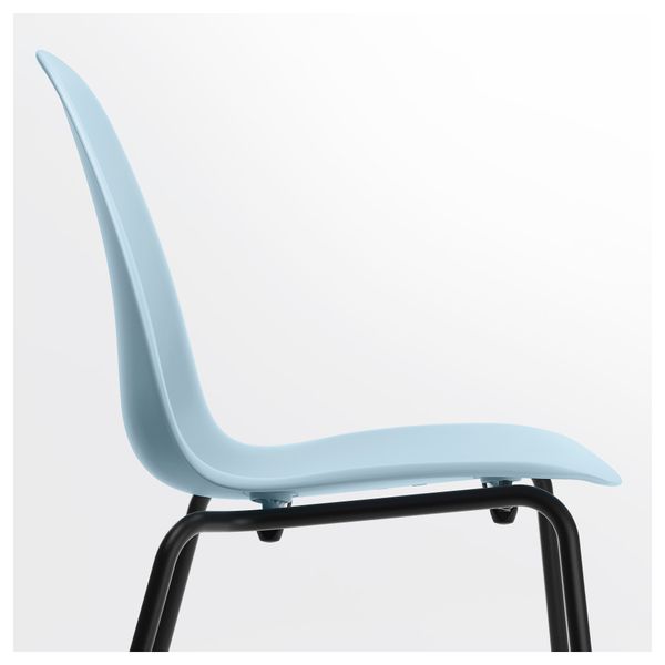 Стул ЛЕЙФ-АРНЕ, голубой, Брур-Инге черный - схема-чертеж с размерами