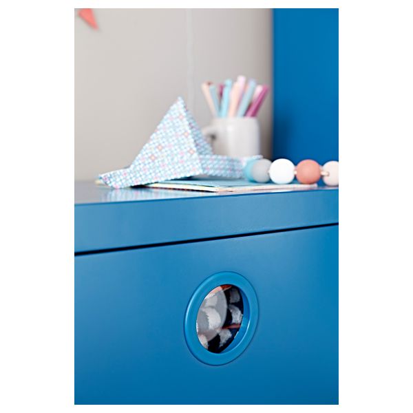 Комод с 2 ящиками БУСУНГЕ, классический синий (80x75 см) - фото 2