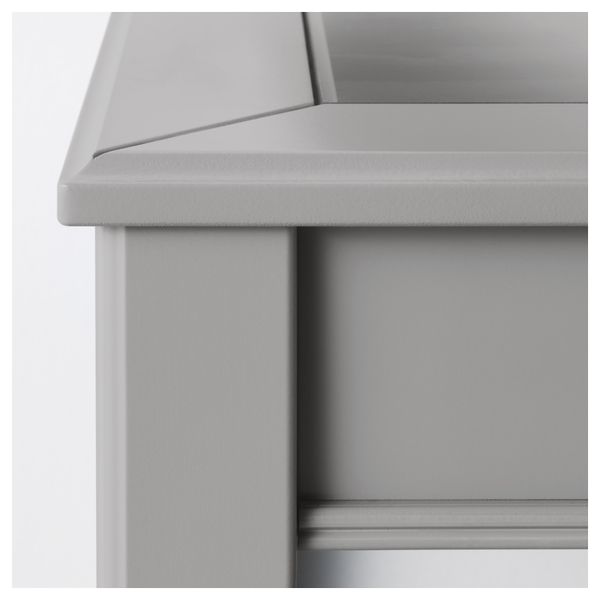 Придиванный столик ЛИАТОРП, серый, стекло (57x40 см) - схема-чертеж с размерами