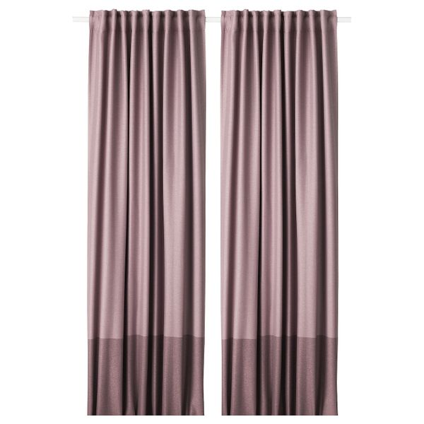 Затемняющие гардины, 2 шт., сиреневый 145x300 см IKEA MARJUN МАРЬЮН 604.234.12 - фото 1