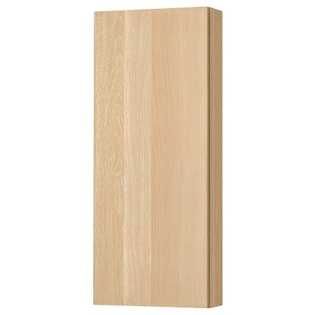 Навесной шкаф с 1 дверцей, 40x14x96 см, под беленый дуб IKEA GODMORGON ГОДМОРГОН 202.261.83