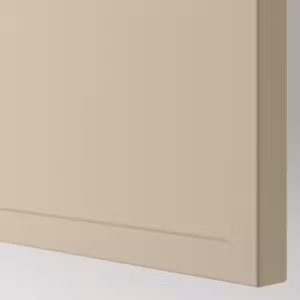 BESTÅ Тумба под ТВ, с дверцами - белый/Krukmakare бежевый 120x42x74 см - фото 3