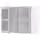 METOD Навесной шкаф/полки/2стеклян двери