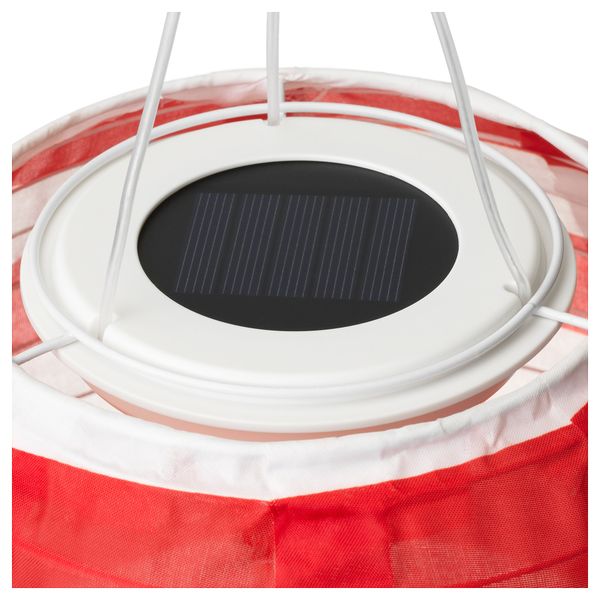 Подвесная светодиодная лампа СОЛВИДЕН, для сада шаровидный, в полоску красный (22 см) - схема-чертеж с размерами