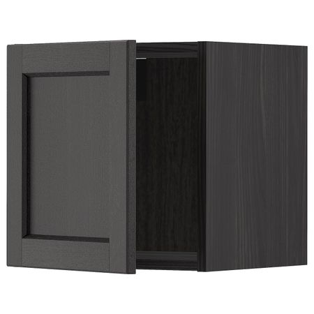 Шкаф навесной, черный/Лерхюттан черная морилка 40x40 см IKEA МЕТОД 992.614.37