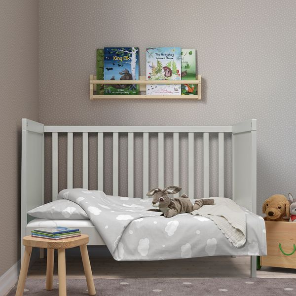 Детское постельное белье, 3 предмета, облако, серый, 60x120 см IKEA RINGDUVA 405.411.95 - фото 5