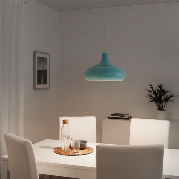 Подвесной светильник, синий 38 см IKEA ВЭКШЁ 703.631.39 - фото 2