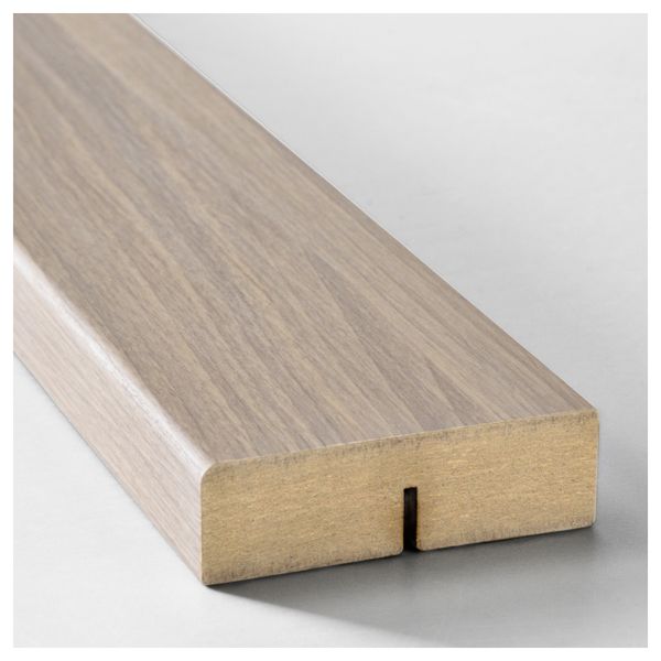 Карниз декоративный закругленный БРОКХУЛЬТ, под грецкий орех светло-серый (221 см) - схема-чертеж с размерами