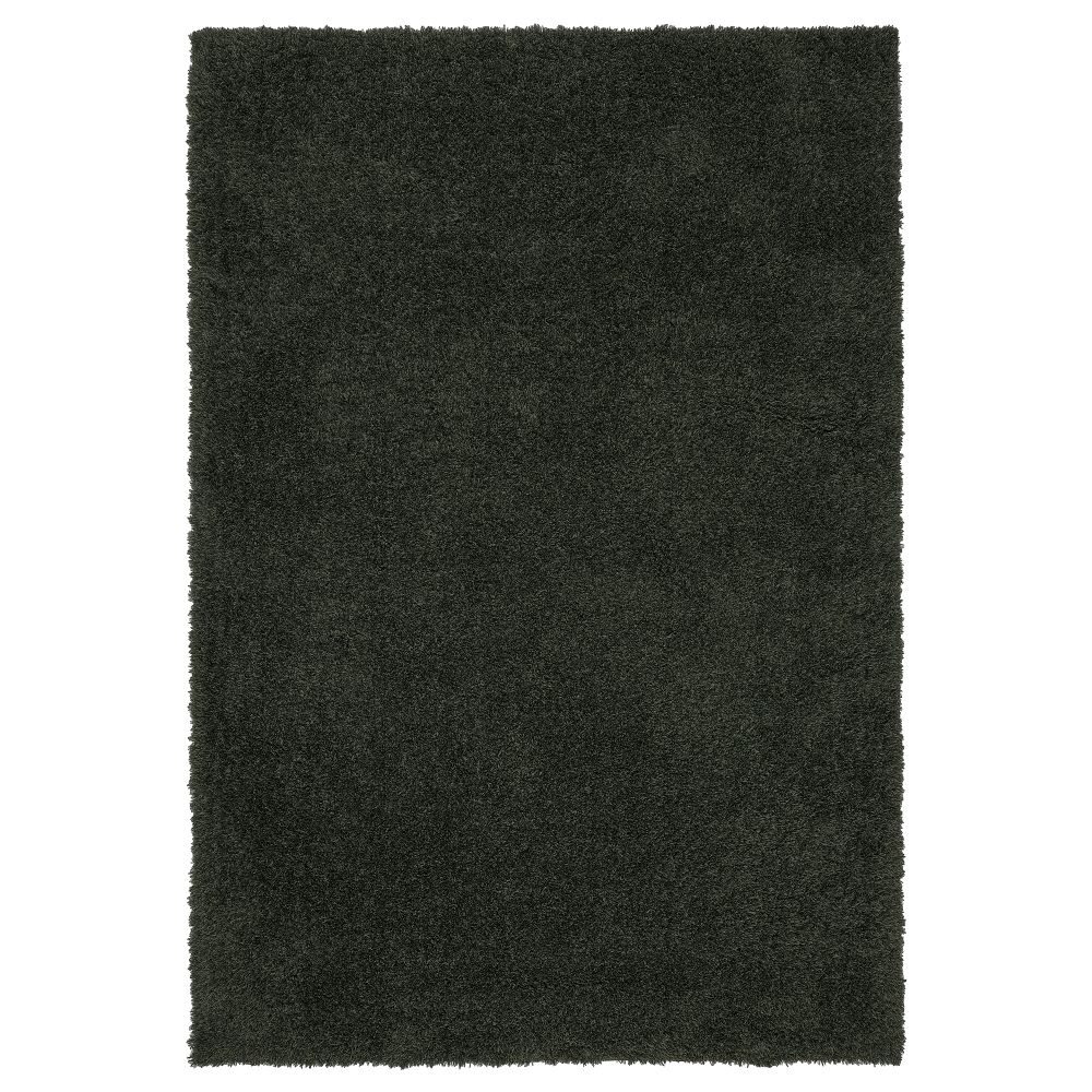Ковер, длинный ворс, темно-зеленый, 133x195 см IKEA VINDEBÄK 605.078.88 - фото 1