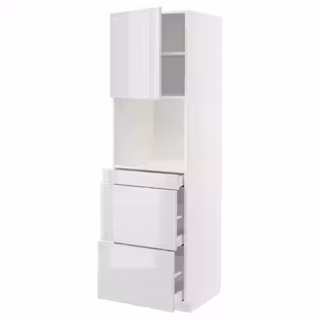 METOD / MAXIMERA Высокий шкаф д/СВЧ/дверца/3ящика