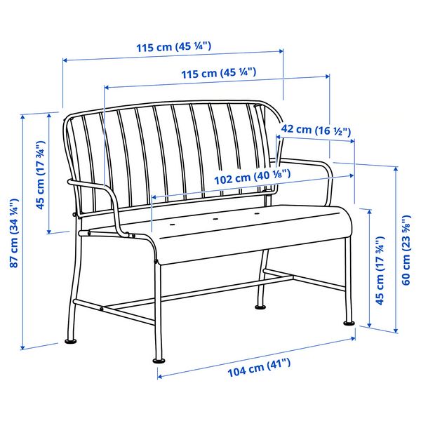 IKEA в интерьере - схема-чертеж с размерами