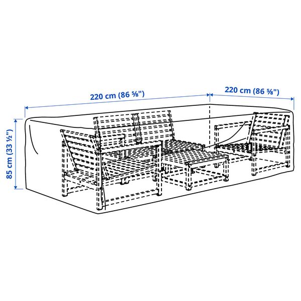 IKEA в интерьере - схема-чертеж с размерами