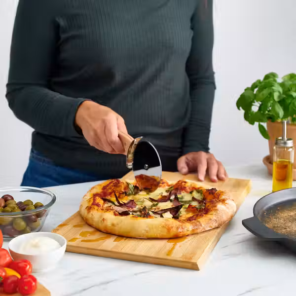 HAVSTULPAN Пиццерезка - нержавеющ сталь/бук 22 см - фото 3