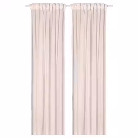 MATILDA Гардины, 2 шт. - бледно-розовый/с лентой 145x300 см