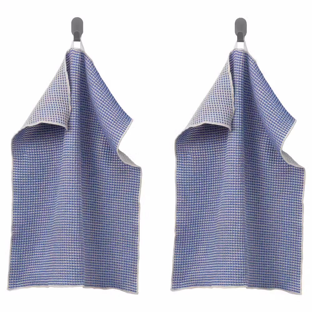 VÄLVÅRDAD Полотенце кухонное - синий/белый 45x60 см - фото 1