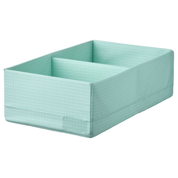 Ящик с отделениями, светлая бирюза 20x34x10 см IKEA STUK СТУК 604.716.29 - фото 1