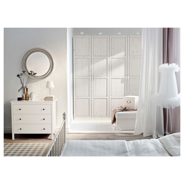 Дверца с петлями ХЕМНЭС, белая морилка (50x229 см) - схема-чертеж с размерами