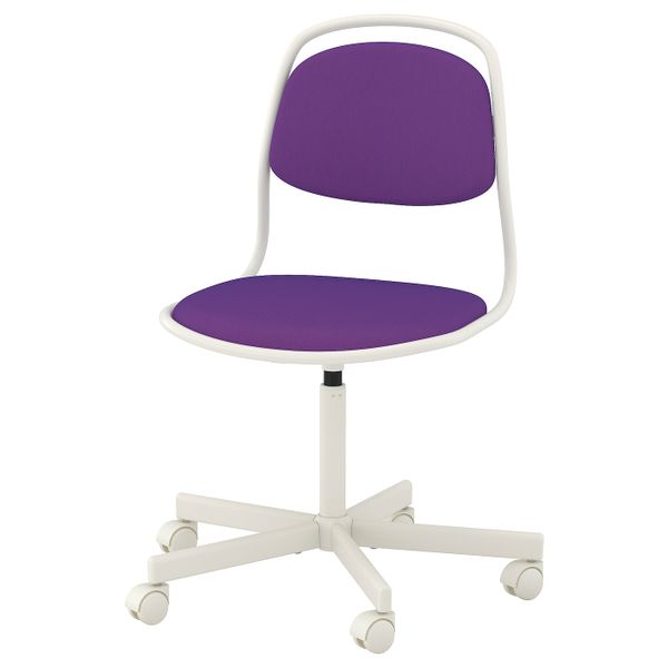 Рабочий стул, белый/Висле фиолетовый IKEA ÖRFJÄLL ОРФЬЕЛЛЬ 893.030.70 - фото 1